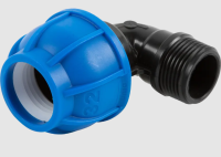 ПНД Угол обжимной с НР 32х3/4" 90° синий
