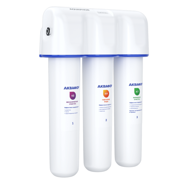 Корпусная система очистки воды Аквафор Кристалл А для жёсткой воды