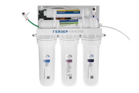 Бытовая система с нанофильтрацией Гейзер Нанотек П с помпой бак 12л