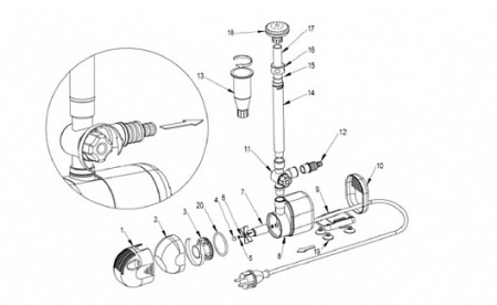 Насос для фонтана LEO XKF-20Р