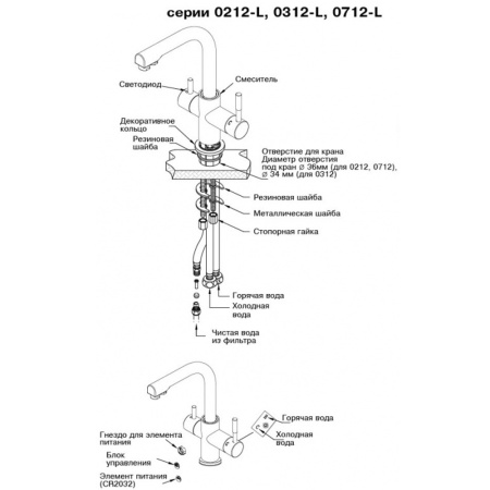 Кран комбинированный atoll NKD0312CP-L (хром)