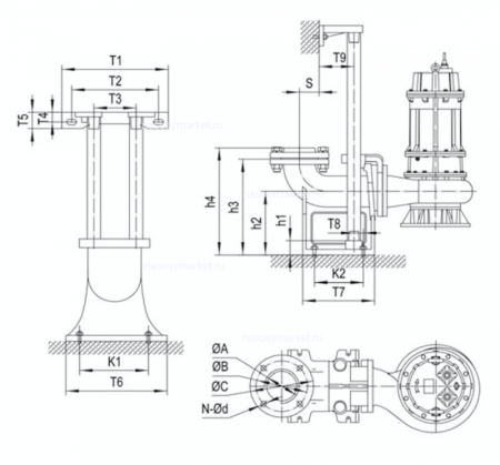 Чугунная автоматическая трубная муфта LEO TO250-250 (PN10)