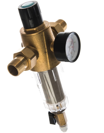 Бытовой магистральный фильтр Гейзер Бастион 7508075233 3/4" для холодной воды с обратной промывкой