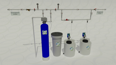 Умягчение Ruswater прерывного действия с дозацией реагента